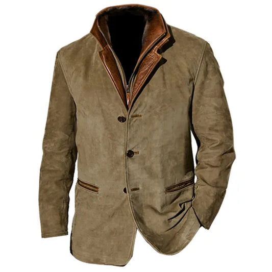 Men’s Vintage Suede Buckskin Jacket – Timeless Craftsmanship, Unmatched Style