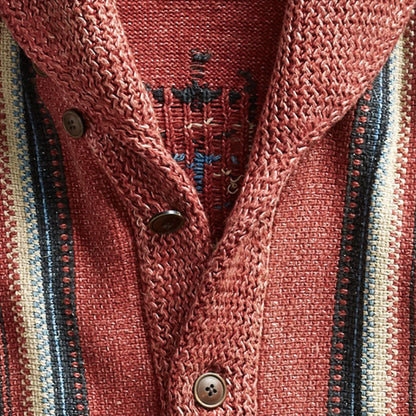 Men’s Vintage Jacquard Knit Cardigan – Timeless Elegance, Ultimate Comfort