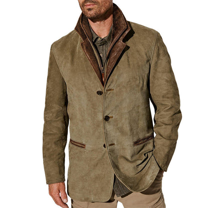 Men’s Vintage Suede Buckskin Jacket – Timeless Craftsmanship, Unmatched Style